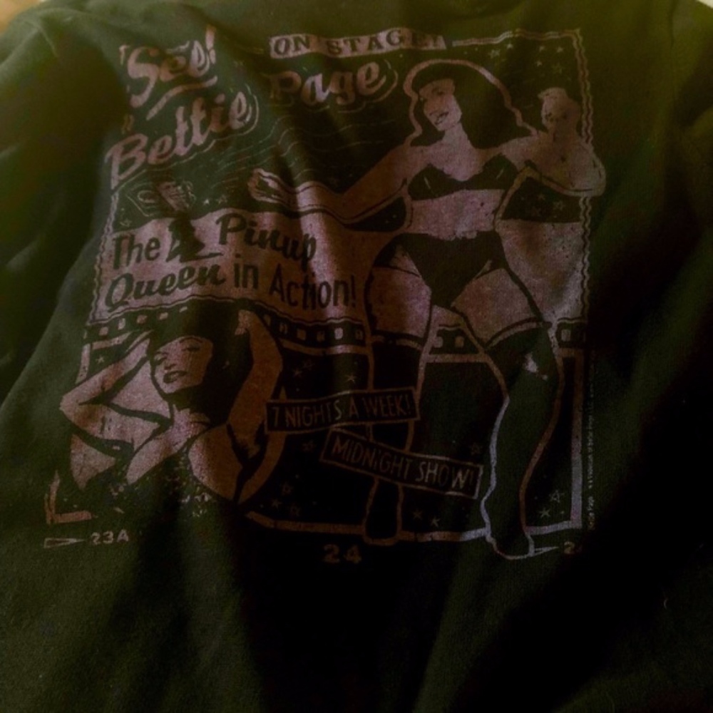 EUC Sourpuss Bettie Page Cardigan XL